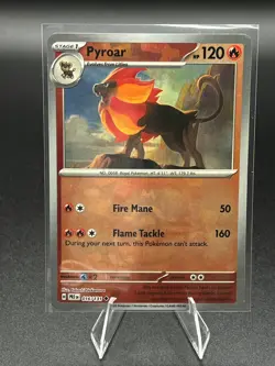 Pyroar 016/131 Pokemon Prismatic Evolutions Master Ball Reverse Holo NM - Image 1