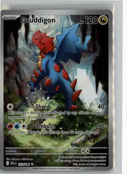 DRUDDIGON 151/086 ILLUSTRATION RARE WHITE FLARE POKEMON NM - Image 1