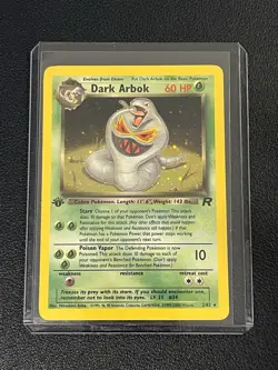 Pokemon Team Rocket Set 1st Edition Dark Arbok 2/82 Holo Rare NM-LP - Image 3