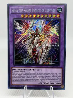 YUGIOH NERVA THE POWER PATRON OF CREATION DUAD-EN033 SECRET 1ST ED NM - Image 1