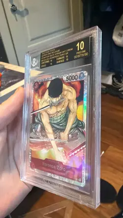 One Piece CCG Roronoa Zoro Super Pre-Release ST01-013 BGS 10 BLACK LABEL - Image 4