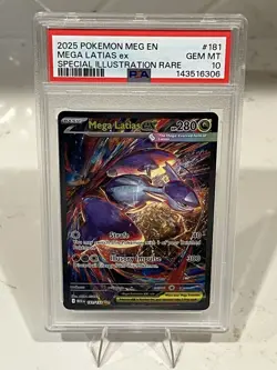 Pokemon TCG Mega Latias EX Sir 181/132 Holo Card Mega Evolution PSA 10 - Image 1