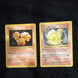 Pokemon Vulpix & Ninetales Base Set 1999 Holo Regular Card Lot TCG English - Image 1