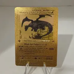 Shining Charizard 107/105 Fan Gold Foil Pokemon Card First Edition Rare NM - Image 1