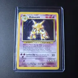 Alakazam 1/102 Base Set Holo Rare Pokemon Card WOTC 1999 Vintage - Image 1