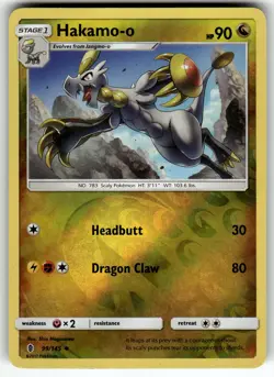 Hakamo-o 99/145 SM - Guardians Rising LP Pokemon Card TCG - Image 1