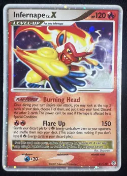 Infernape LV.X 121/130 Diamond & Pearl Ultra Rare Vintage Pokemon Card - MP - Image 1