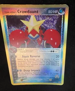 Team Aqua's Crawdaunt 2/95 Team Magma vs Team Aqua Reverse Holo Pokemon Card -LP - Image 4