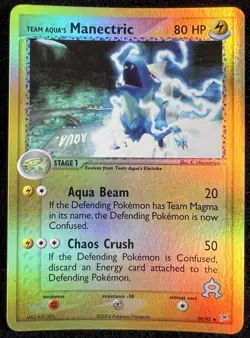 Team Aqua's Manectric 29/95 Reverse Holo Pokemon Card TCG - NM/LP - Image 1