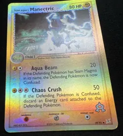 Team Aqua's Manectric 29/95 Reverse Holo Pokemon Card TCG - NM/LP - Image 4