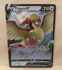 Pokemon Card TCG Lost Origin SWSH PIDGEOT V 137/196 Holo Rare ⭐99p Start⭐ NM - Image 1