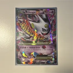 Pokemon M Gengar EX Mega XY166 Full Art Promo Holo Card XY - Image 1