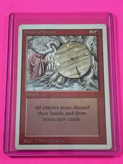 Wheel Of Fortune Revised Magic The Gathering Card MTG Daniel Gelon Art - Image 3