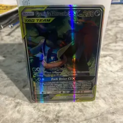 Greninja & Zoroark GX 201/214 Sm-Unbroken Bonds Holo ( Heavily Played Card‼) - Image 1