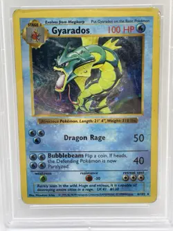 1999 POKEMON CARD GAME SHADOWLESS #6 GYARADOS-HOLO PSA 1 - Image 2