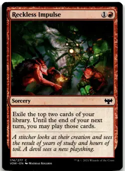 MTG Reckless Impulse C Innistrad: Crimson Vow 174 LP - Image 1