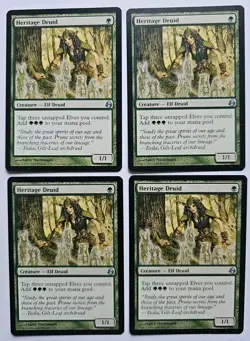 4x Mtg 🔥🔥 Heritage Druid 🔥🔥 Morningtide Regular MT/NM Magic The Gathering - Image 1