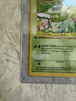 Pokemon Bulbasaur 44/102 SHADOWLESS Base Set 1st Edition English 1999 WOTC MP - Image 4