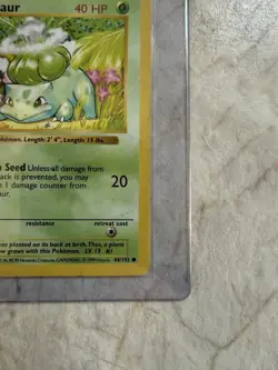 Pokemon Bulbasaur 44/102 SHADOWLESS Base Set 1st Edition English 1999 WOTC MP - Image 5