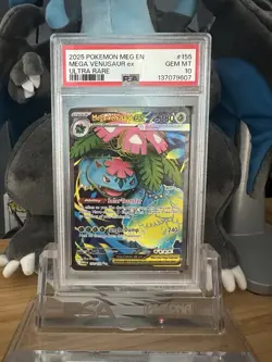 2025 Pokemon Meg En-Mega Evolution #155 Mega Venusaur Ex Ultra Rare - PSA 10 - Image 1