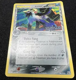 2005 Mightyena 24/113 EX Delta Species Pokemon Reverse Holo Stamped - MP - Image 5