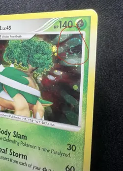 Torterra 17/130 Holo Rare Diamond & Pearl Pokemon TCG w/ 💫 SWIRL - LP - Image 2