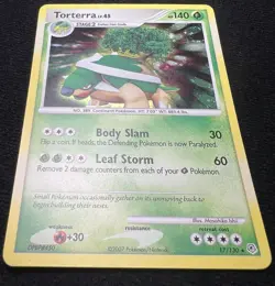 Torterra 17/130 Holo Rare Diamond & Pearl Pokemon TCG w/ 💫 SWIRL - LP - Image 3