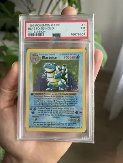 1999 Pokemon 1st Edition Shadowless Blastoise Base Set Holo Rare - PSA 5 - Image 1