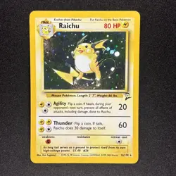 Pokemon TCG Base Set 2 Holo Unlimited Holo Rare Raichu 16/130 - Image 1
