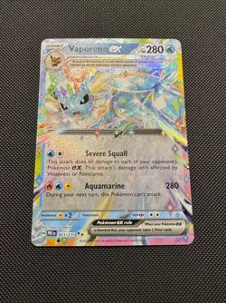 Pokemon TCG Vaporeon ex 023/131 SV: Prismatic Evolutions Double Rare Near Mint - Image 2