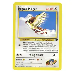 Koga's Pidgey 49/132 Gym Challenge Regular Pokemon TCG - Image 1