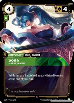 Sona - Harmonious [OGN - 073/298] - LP [Foil] TCG Riftbound - Image 1