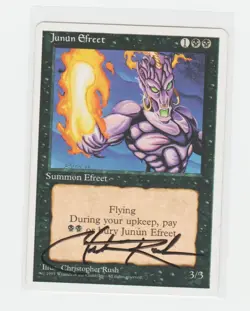 Magic the Gathering ~ MTG ~ Junun Efreet ~ Signed by Artist ~ 4Ed ~ LP - Image 1