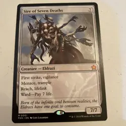 Sire of Seven Deaths Foundations #1 MTG NM Pack Fresh Magic the gathering FND - Image 1