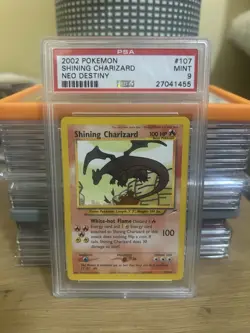 2002 Pokemon Neo Destiny #107 Shining Charizard PSA 9 - Image 1