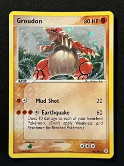 Pokemon 2004 EX Hidden Legends-Groudon 102/101 Secret Rare Holo -NM - Image 1