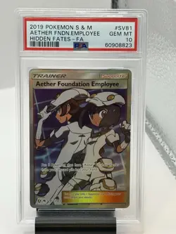 2019 Pokemon Aether Foundation Employee Full Art SV81/SV94 PSA 10 GEM MINT - Image 1