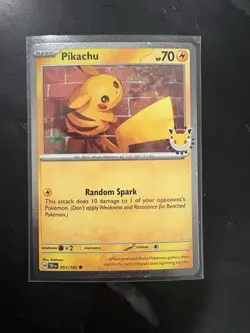 Pokemon - Pikachu (Pokemon Day 2026) 051/162 Cosmos Holo TEF - NM - Image 1