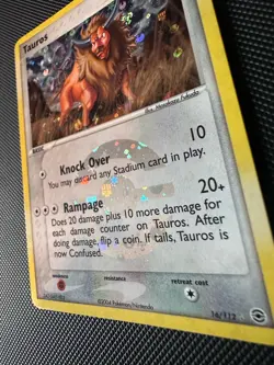 Pokemon TCG Tauros Fire Red & Leaf Green 84/112 Reverse Holo NM - Image 4