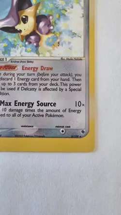 Delcatty 5/109 Ruby and Sapphire Holo Rare 2003 Vintage Pokemon TCG - Image 4