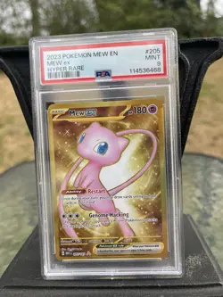 Pokemon TCG Mew EX 205/165 Scarlet & Violet 151 Hyper Rare Gold PSA 9 - Image 1