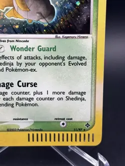 2003 Shedinja 11/97 EX Dragon Holo Rare Pokemon TCG Vintage LP - Image 4