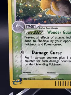 2003 Shedinja 11/97 EX Dragon Holo Rare Pokemon TCG Vintage LP - Image 5