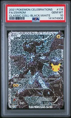 2021 POKEMON CELEBRATIONS CLASSIC COLLECTION #114 FULL ART/ZEKROM PSA 10 - Image 1