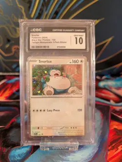 Pokemon Snorlax Cosmos Holo SVP 122 CGC Gem Mint 10 Twilight Masquerade 3 Pack - Image 2