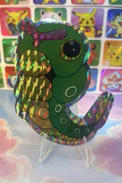 Pokemon Vintage Pocket Monsters Vending HOLO Prism Sticker 90s Nintendo Caterpie - Image 5