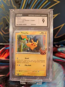 Pokemon PIkachu Cosmos Holo 018/091 CGC Mint 9 Trick or Trade Booster 2024 - Image 2
