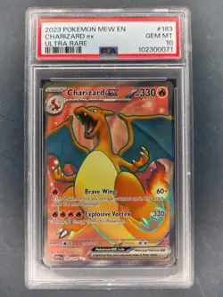 2023 Pokemon Charizard EX #183 Ultra Rare PSA GEM MINT 10 - Image 1