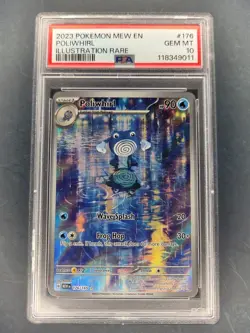 2023 Pokemon Poliwhirl #176 Illustration Rare PSA GEM MINT 10 - Image 1