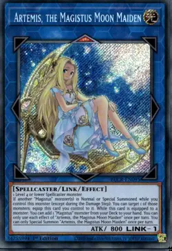 Artemis, the Magistus Moon Maiden 1st Ed Secret Rare BLCR-EN095 Yu-Gi-Oh! - Image 1